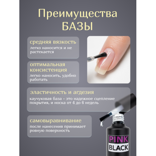 База для ногтей прозрачная каучуковая
